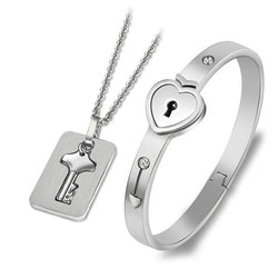 Lock Your Heart Bracelet Set - UniqueSimple