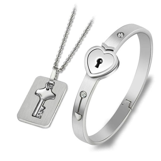 Lock Your Heart Bracelet Set - UniqueSimple