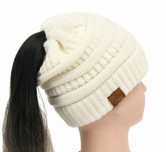 Soft Knit Ponytail Beanie - UniqueSimple