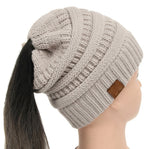 Soft Knit Ponytail Beanie - UniqueSimple
