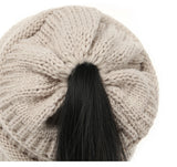 Soft Knit Ponytail Beanie - UniqueSimple